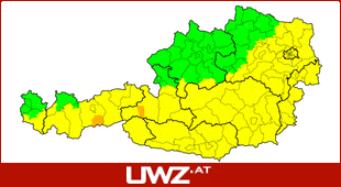 Aktuelle Unwetterwarnungen für Österreich